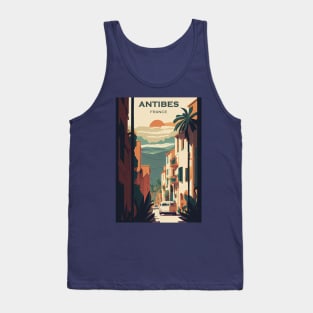 Antibes Streets Travel Poster Tank Top